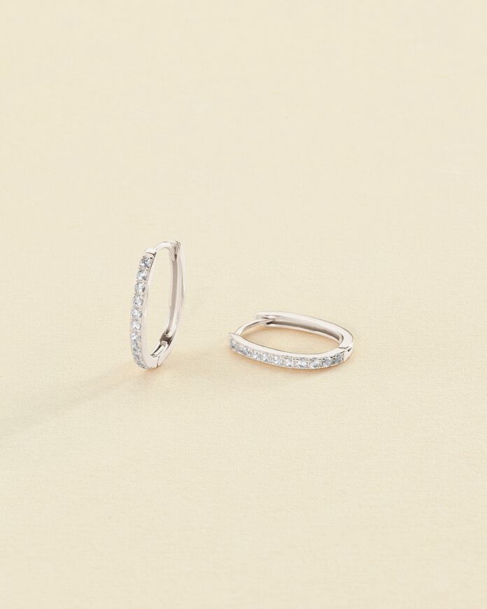 Hoops SISSI - Crystal / Silver - All jewellery  | Agatha