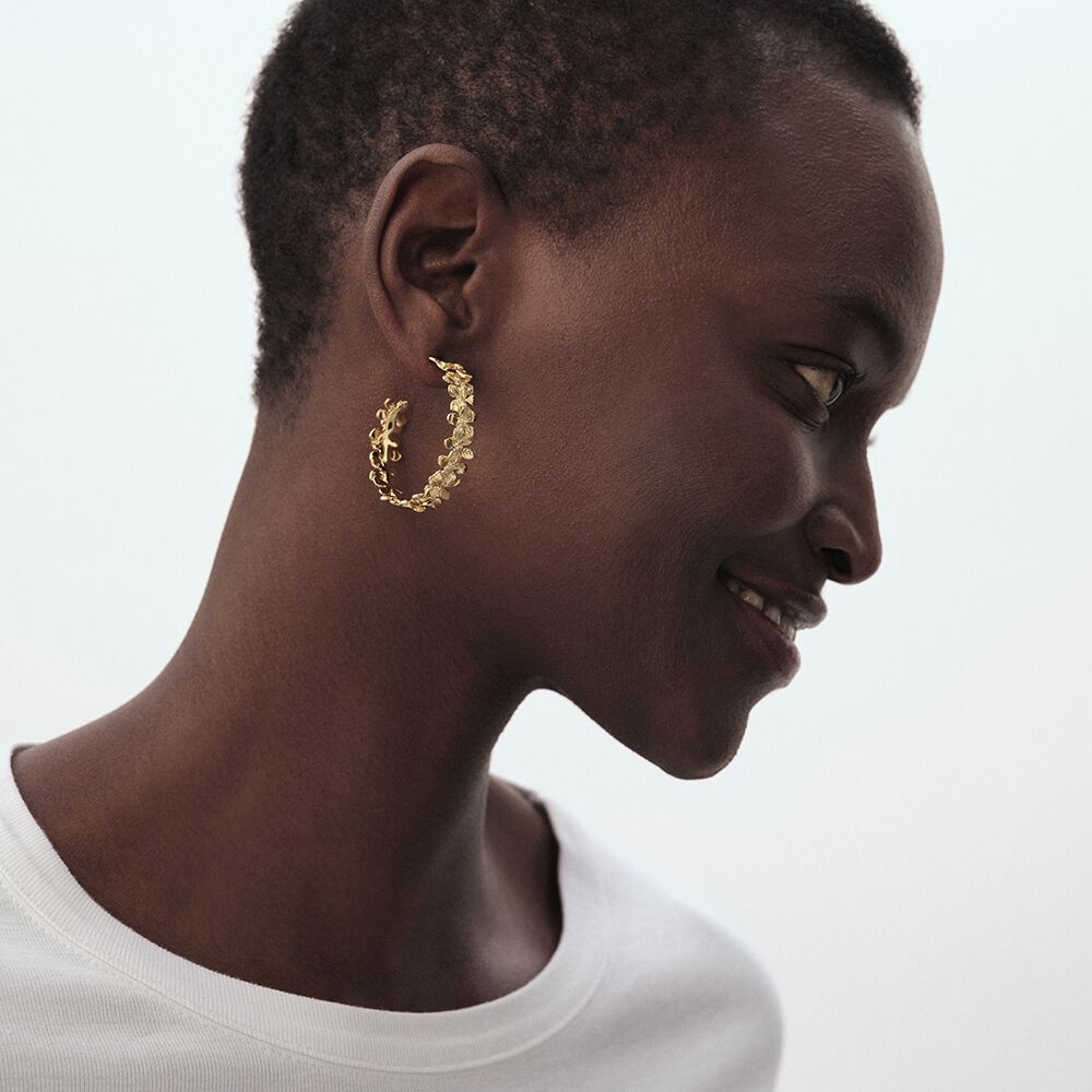Hoops BLOSSOM - Golden - Earrings  | Agatha