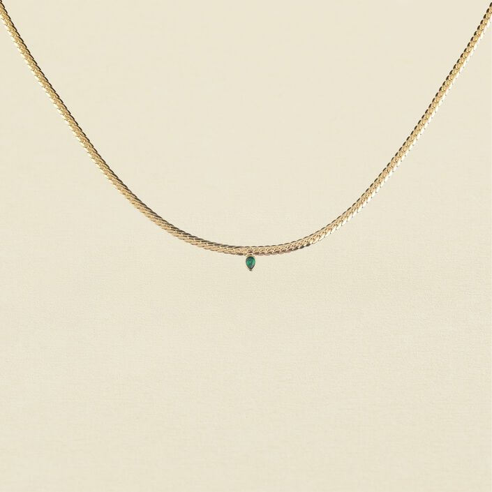 Choker necklace NEITH - Green / Gold - All jewellery  | Agatha