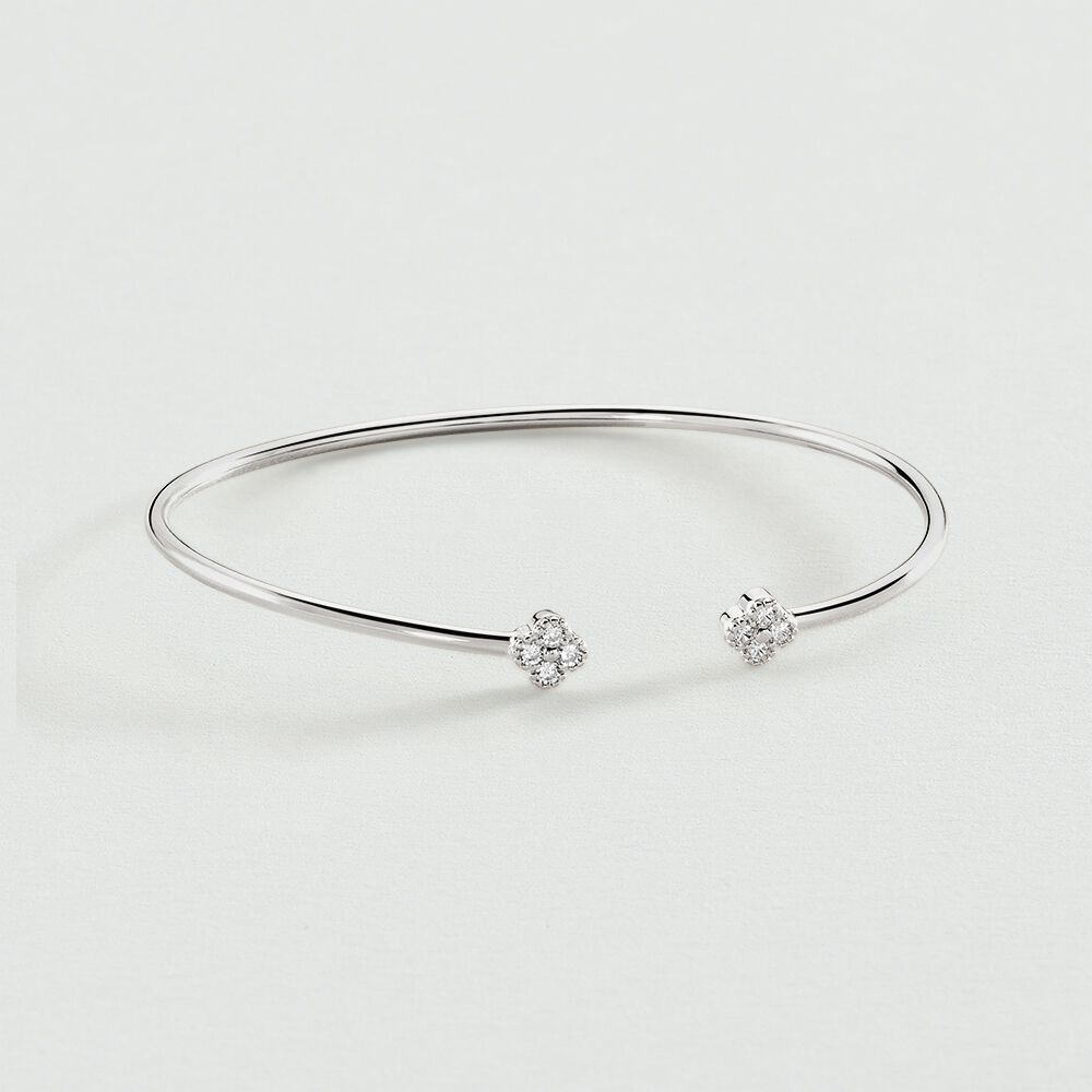 Bangle BELOVED - Crystal / Silver - Genuine silver  | Agatha