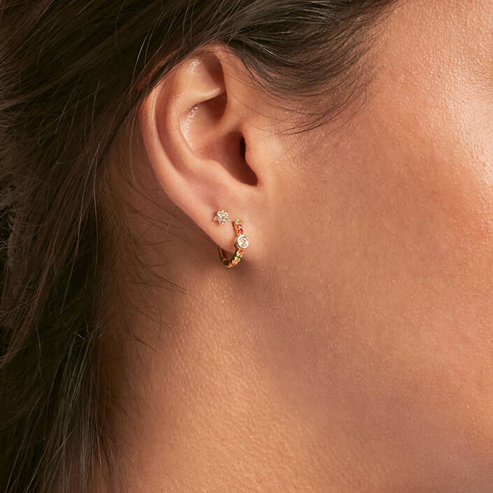 Hoop piercing CRIOBRIL - Multicolor / Gold - All jewellery  | Agatha