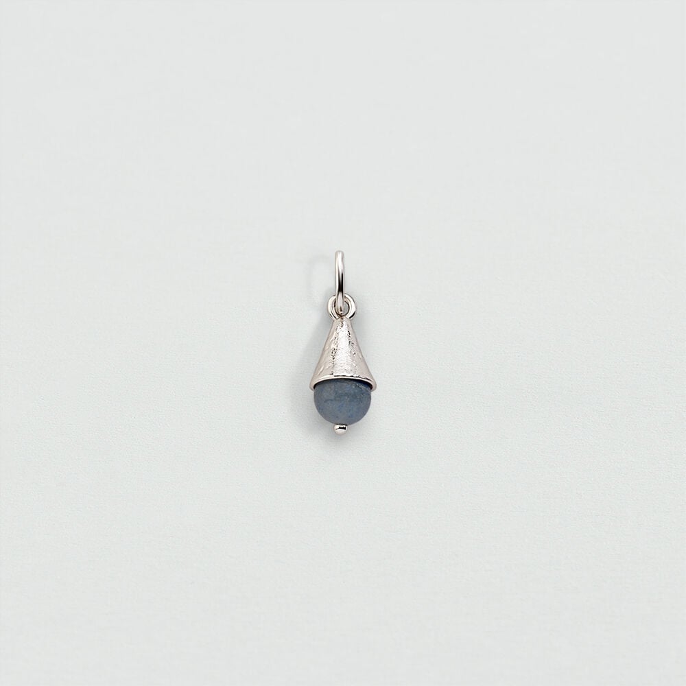 Pendant NATURAL STONE DROP TALISMANS - Blue / Silver - New in  | Agatha