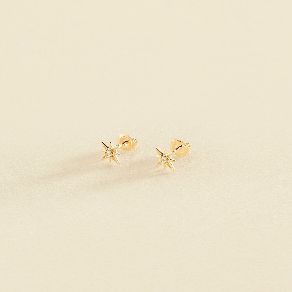 Stud earrings OURSE - Crystal / Golden - All earings  | Agatha