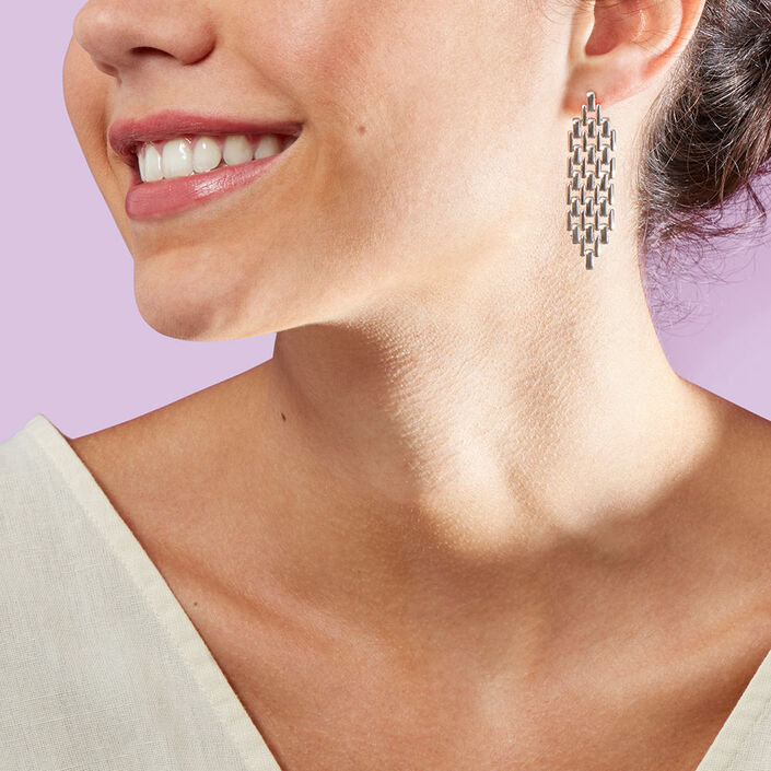 Long earrings MINUIT - Silver - All earings  | Agatha