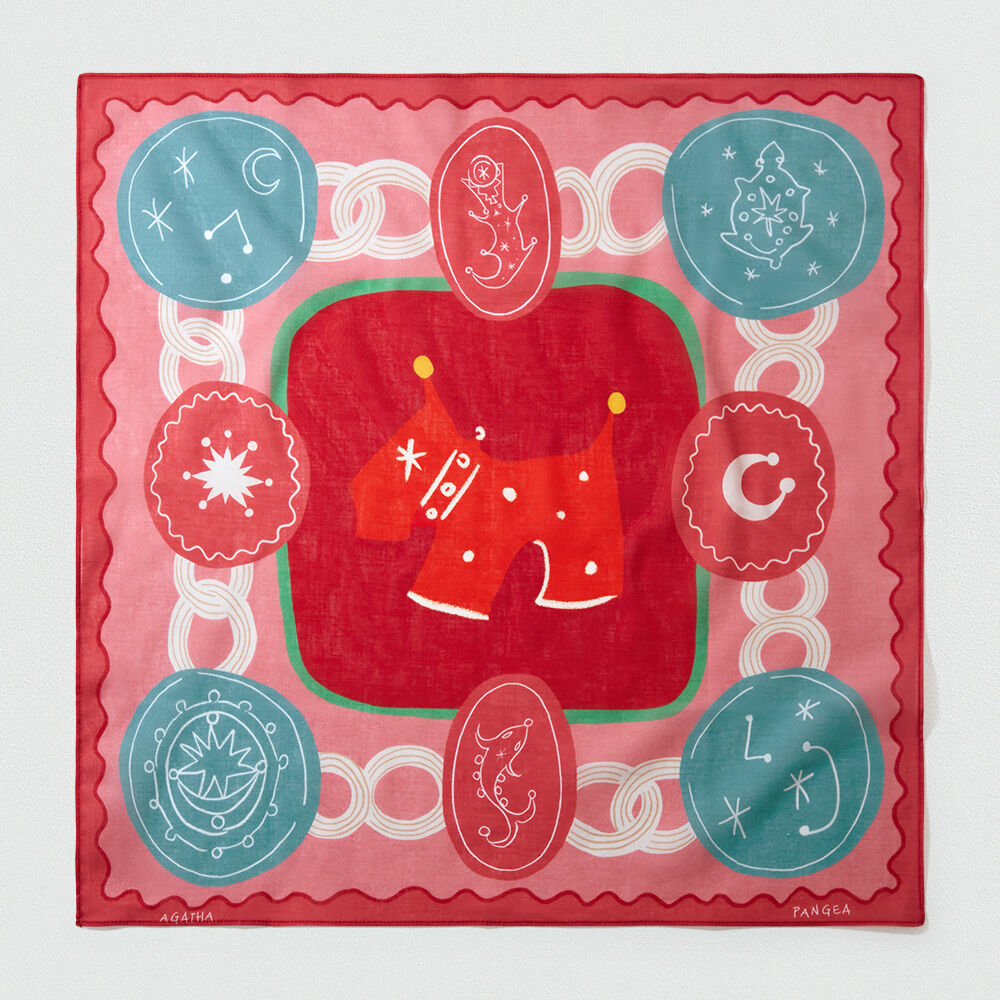 Scarf PANGEA - Pink / Blue - Accessories  | Agatha