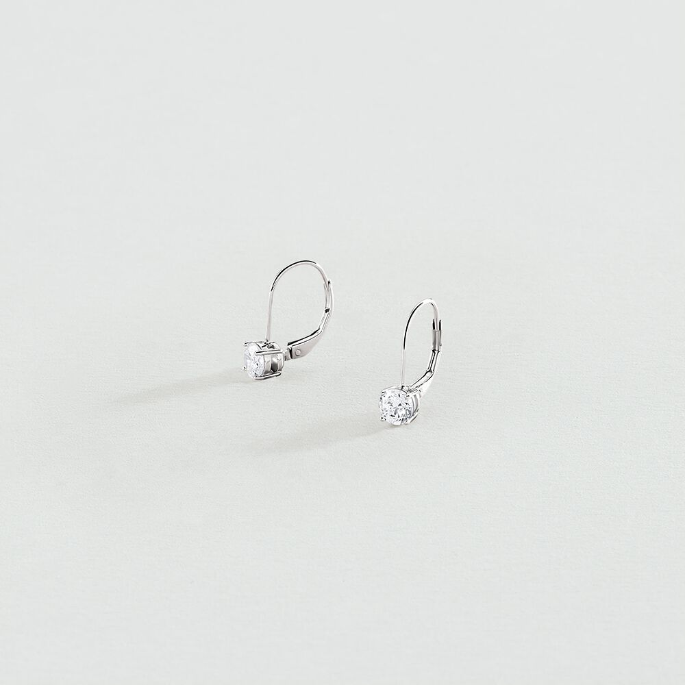 Long earrings SOL - Crystal / Silver - Earrings  | Agatha