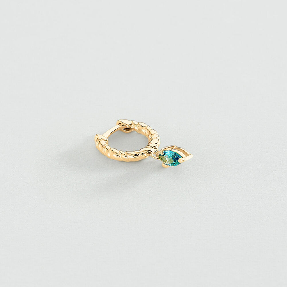 Hoops MIX & MATCH - Turquoise / Gold - Genuine silver  | Agatha