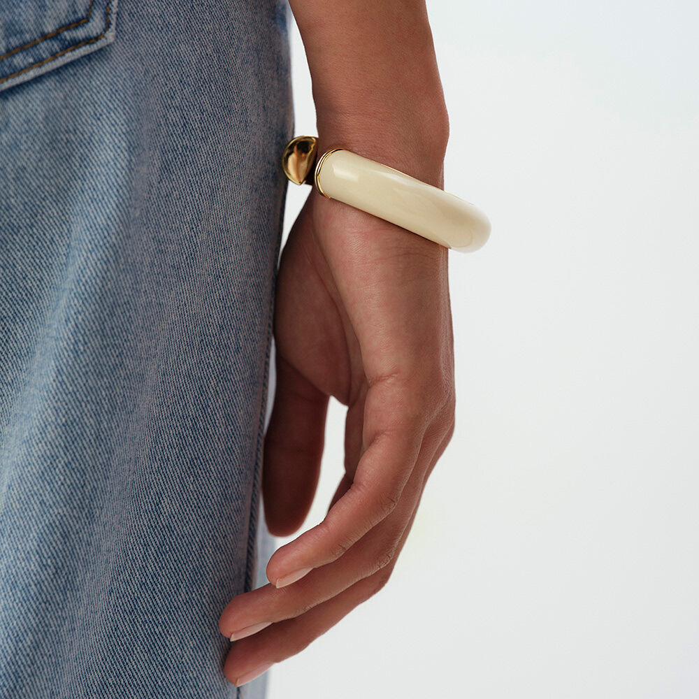 Bangle PALAIS ROYAL - Ivory / Gold - Bangle  | Agatha