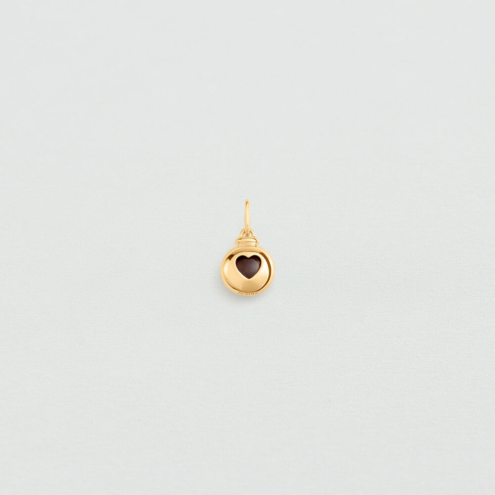 Pendant HEART - Burgundy / Golden