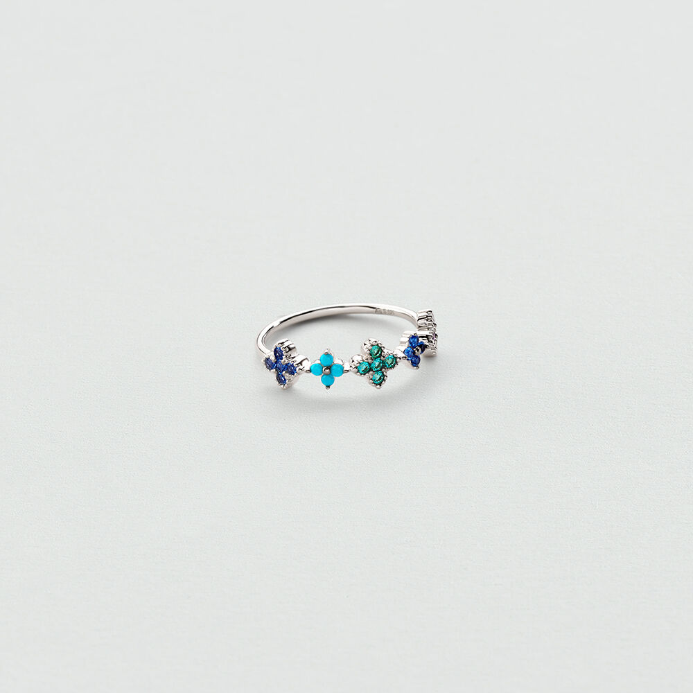 Thin ring RIN12BELOVED - Multicolor / Silver - Rings  | Agatha