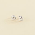 Stud earrings RONDOU - Crystal / Silver - All earings  | Agatha