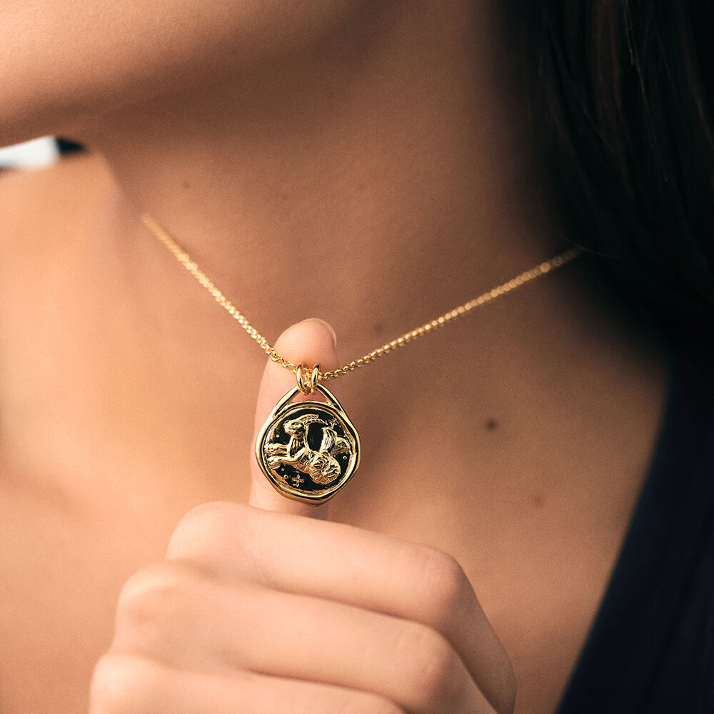 Pendant CAPRICORN ZODIAC - Golden - Jewellery  | Agatha