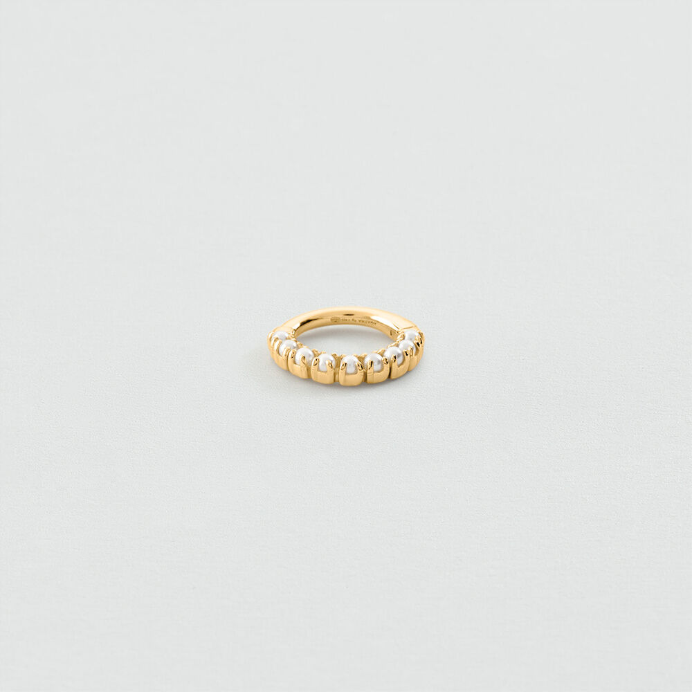Hoop piercing MIX & MATCH - Pearl / Gold - Earrings  | Agatha