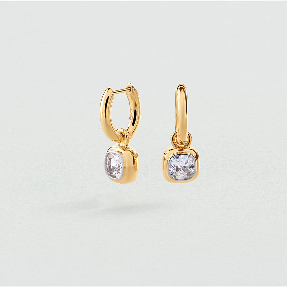 Hoops VICTOIRE - Crystal / Golden - Earrings  | Agatha