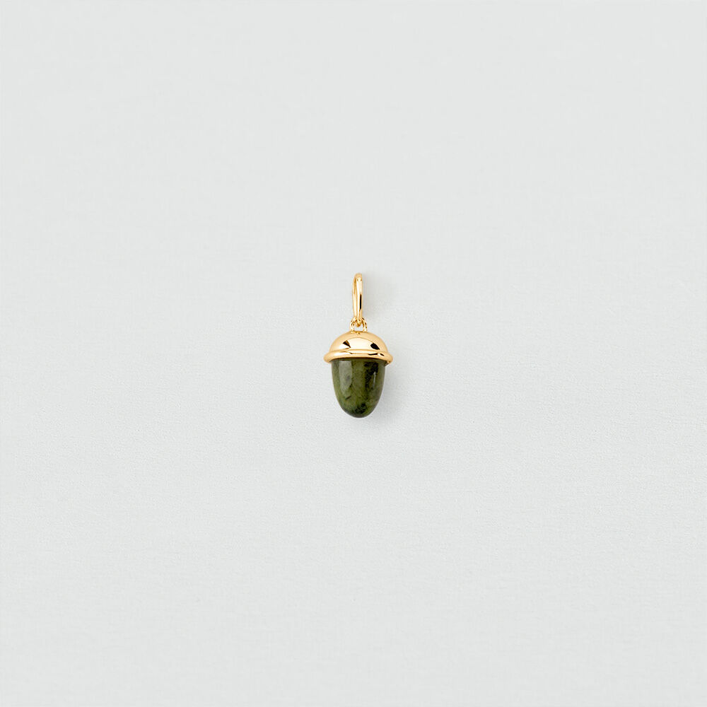 Pendant ACORN - Green / Golden