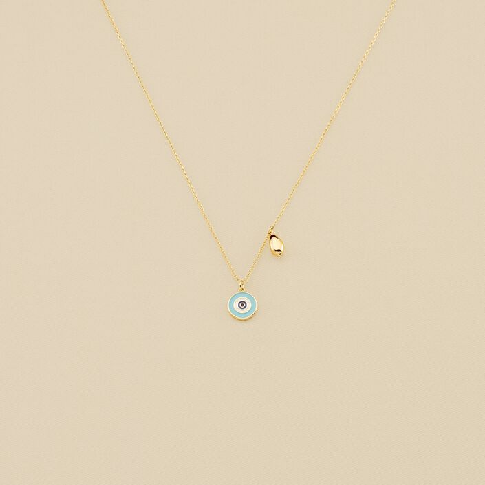 Choker necklace CYCLADES - Turquoise / Gold - All jewellery  | Agatha