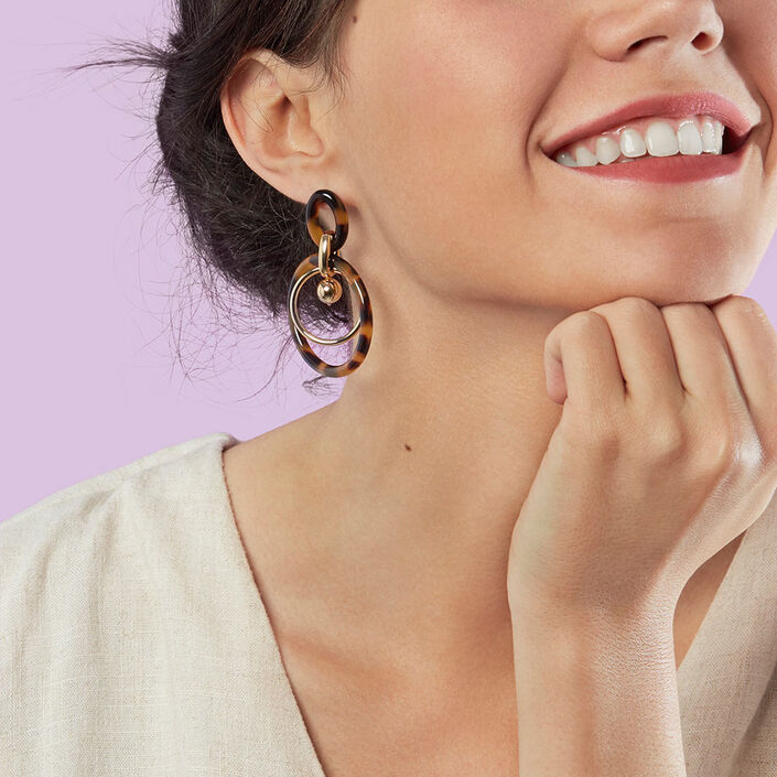 Long earrings BOUCLE - Scale / Golden - All earings  | Agatha