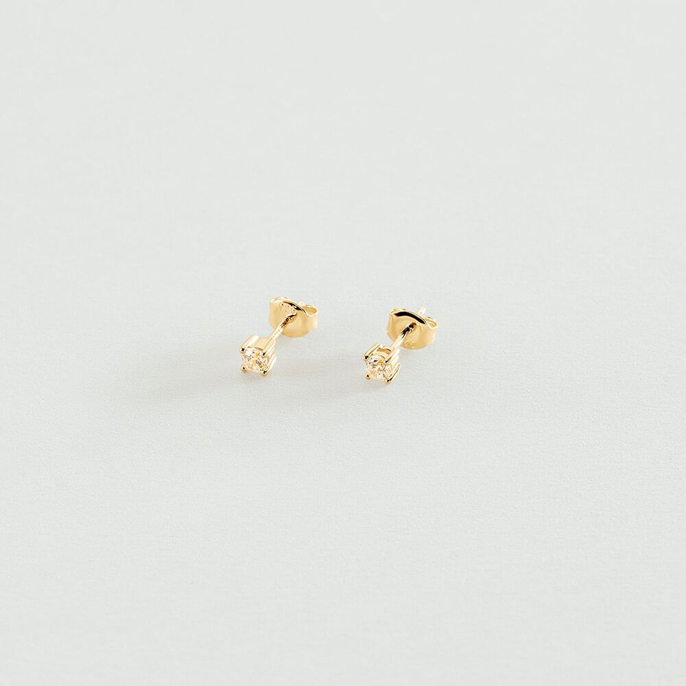 Stud earrings SOL - Crystal / Golden - Earrings  | Agatha