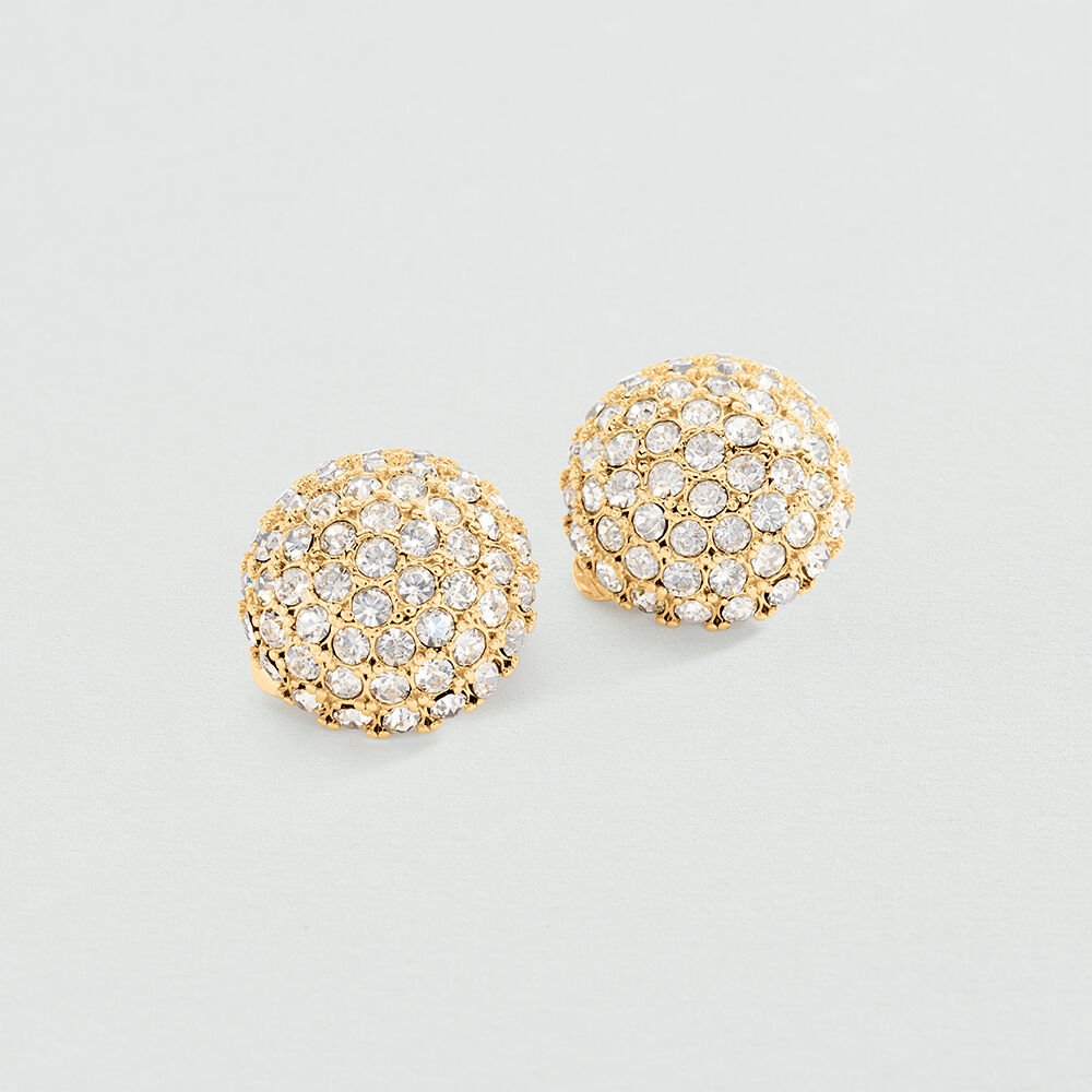 Clip earrings LUTETIA - Crystal / Golden - Clip earrings  | Agatha