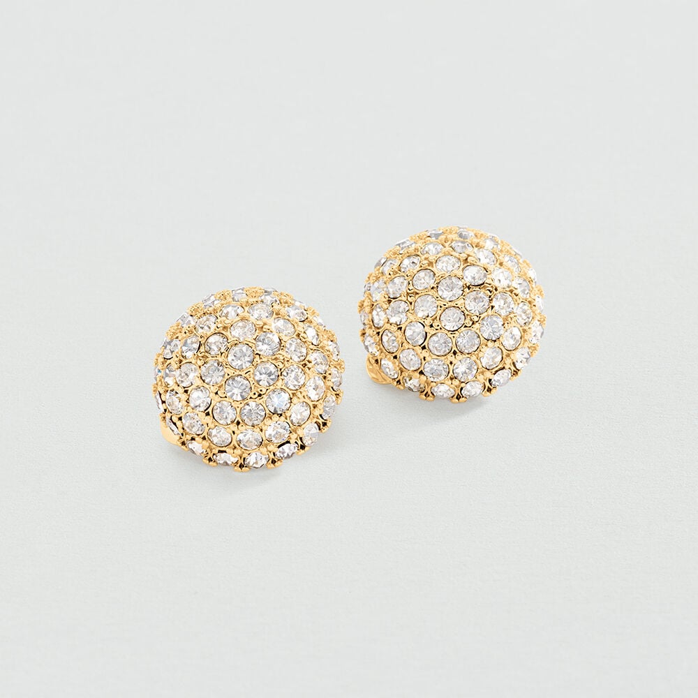 Clip earrings LUTETIA - Crystal / Golden - Clip earrings  | Agatha