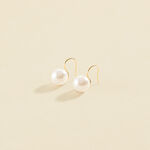 Long earrings EAR9PEARLY - Pearl / Gold - All jewellery  | Agatha