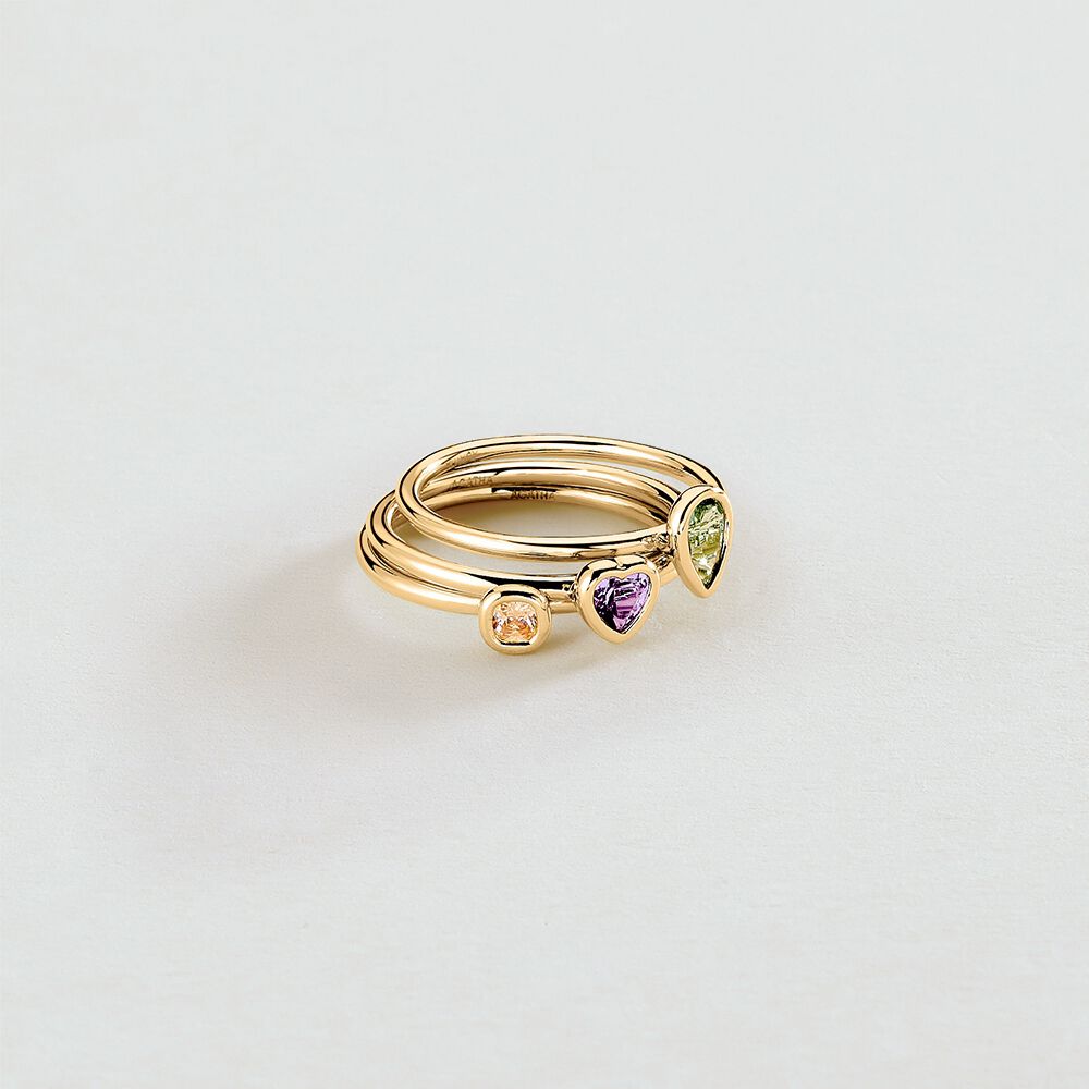 Thin ring CANDY - Multicolor / Gold - Jewellery  | Agatha