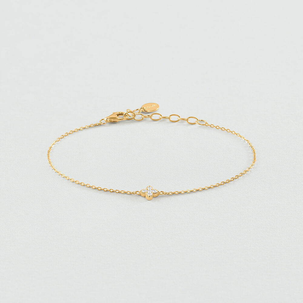 Link bracelet BELOVED - Crystal / Golden - Bracelets  | Agatha