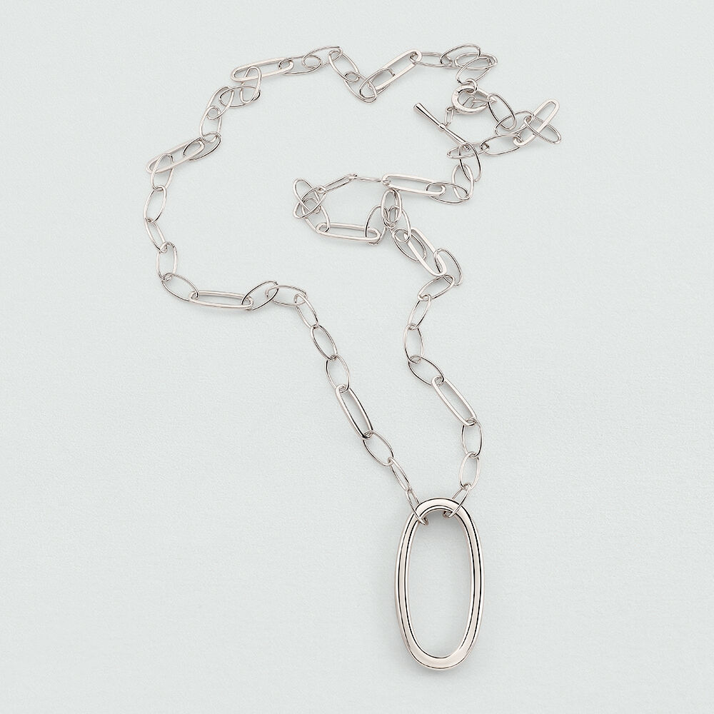 Long necklace CHAIN - Silver - Jewellery  | Agatha