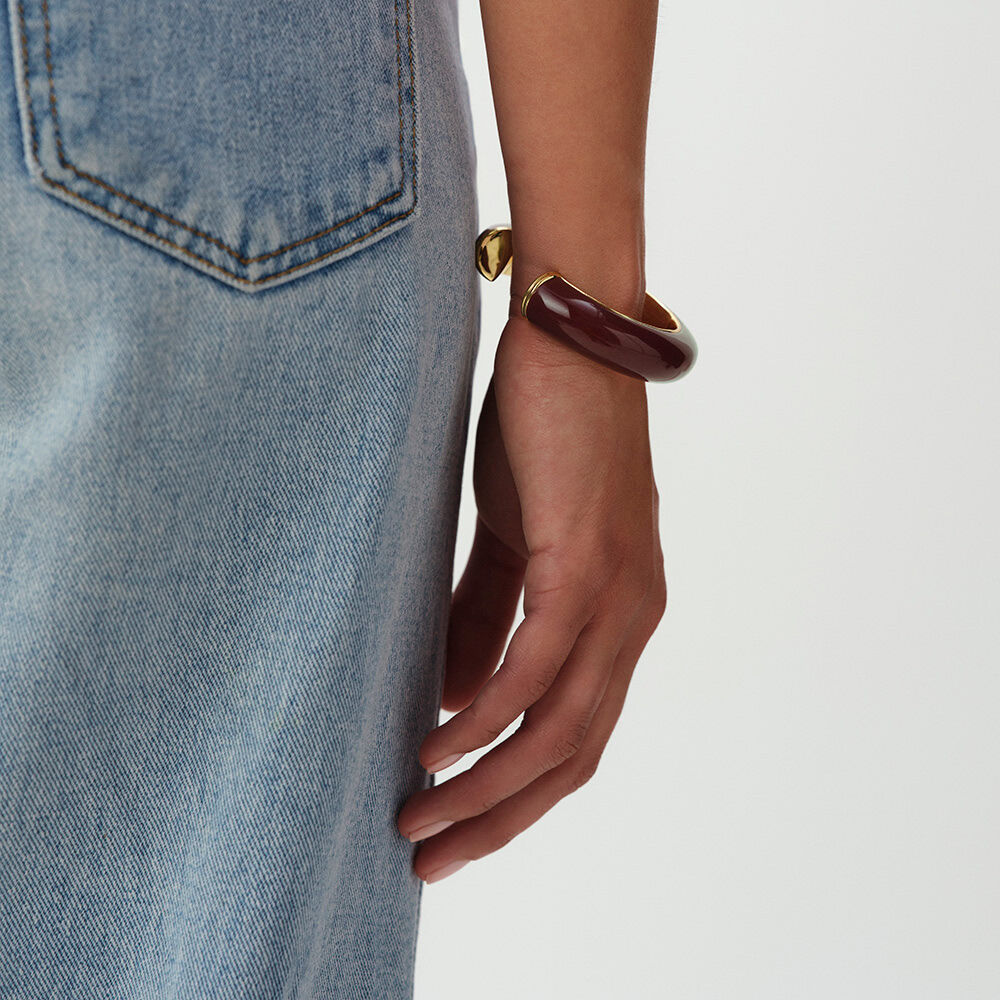 Bangle PALAIS ROYAL - Burgundy / Golden - Bangle  | Agatha