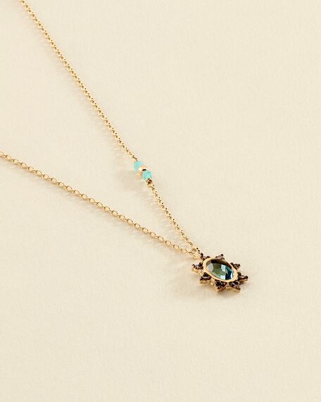 Choker necklace DIAMONDS - Blue / Gold - All jewellery  | Agatha
