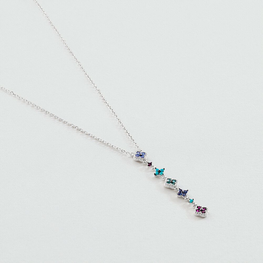 Choker necklace BELOVED - Multicolor / Silver - Choker necklace  | Agatha