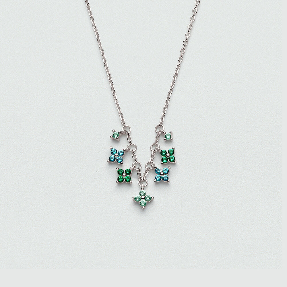 Choker necklace BELOVED - Multicolor / Silver - Genuine silver  | Agatha