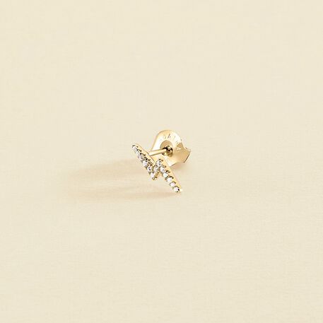 Piercing stud ECLAIR - Crystal / Golden - All jewellery  | Agatha