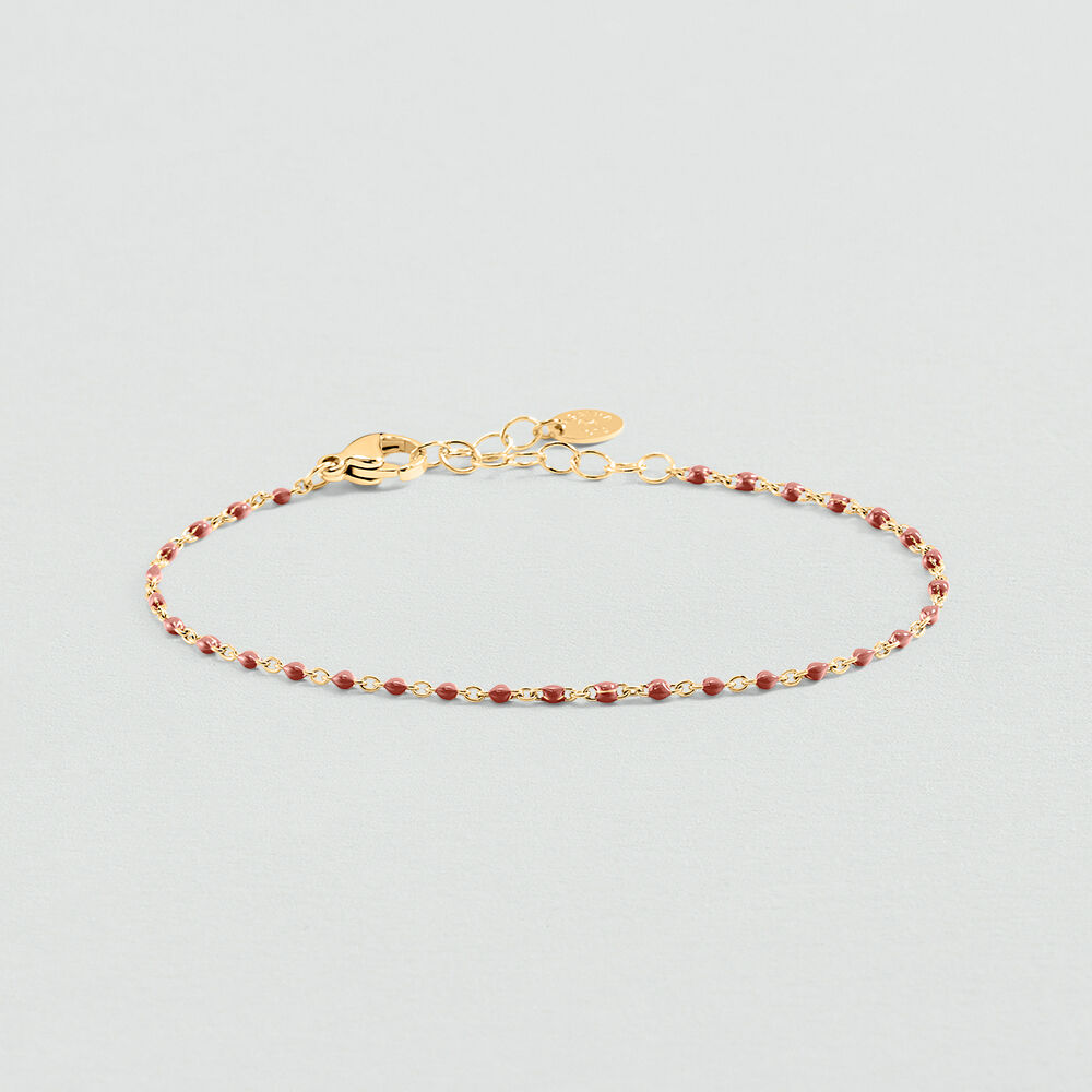 Link bracelet SMARTY - Coral / Gold - Bracelets  | Agatha