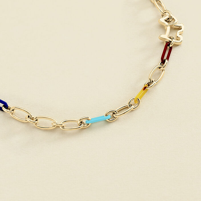 Mid-length necklace CHIEN - Multicolor / Gold - All jewellery  | Agatha