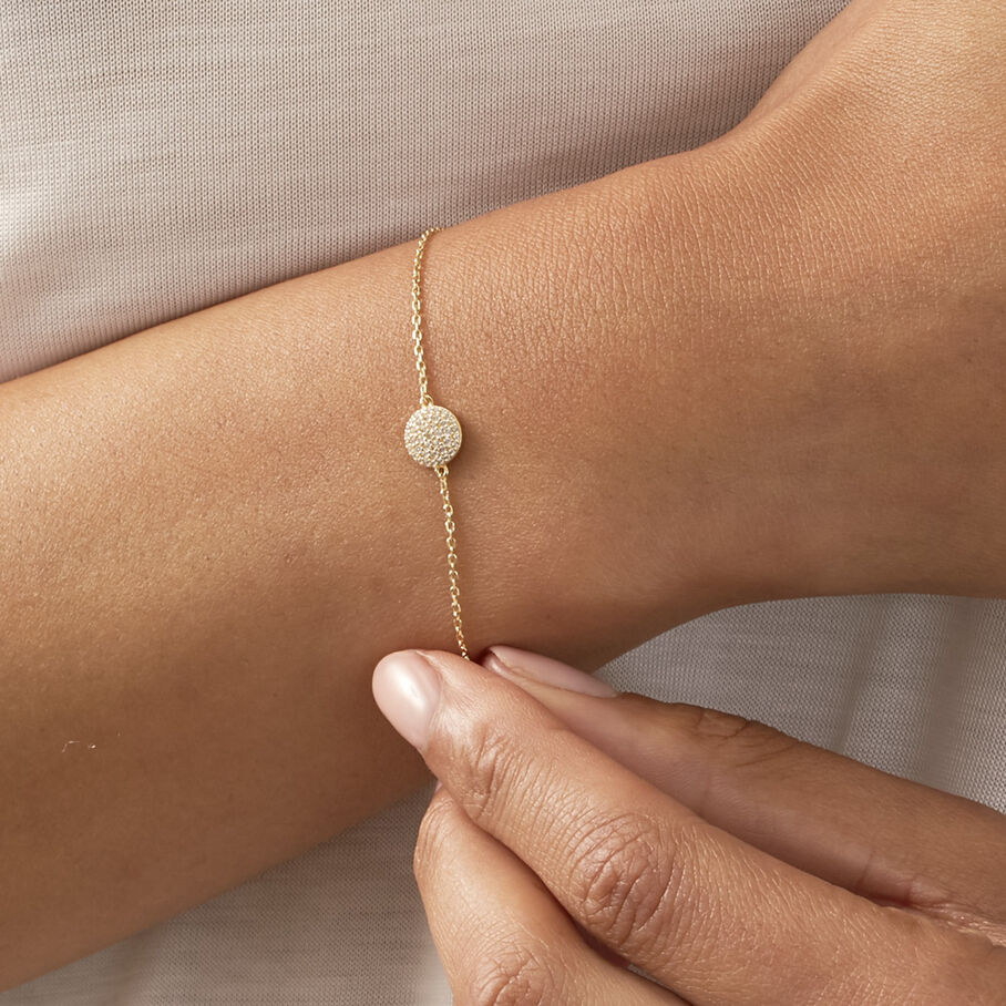 Link bracelet CRISTAL - Crystal / Gold - All bracelets  | Agatha