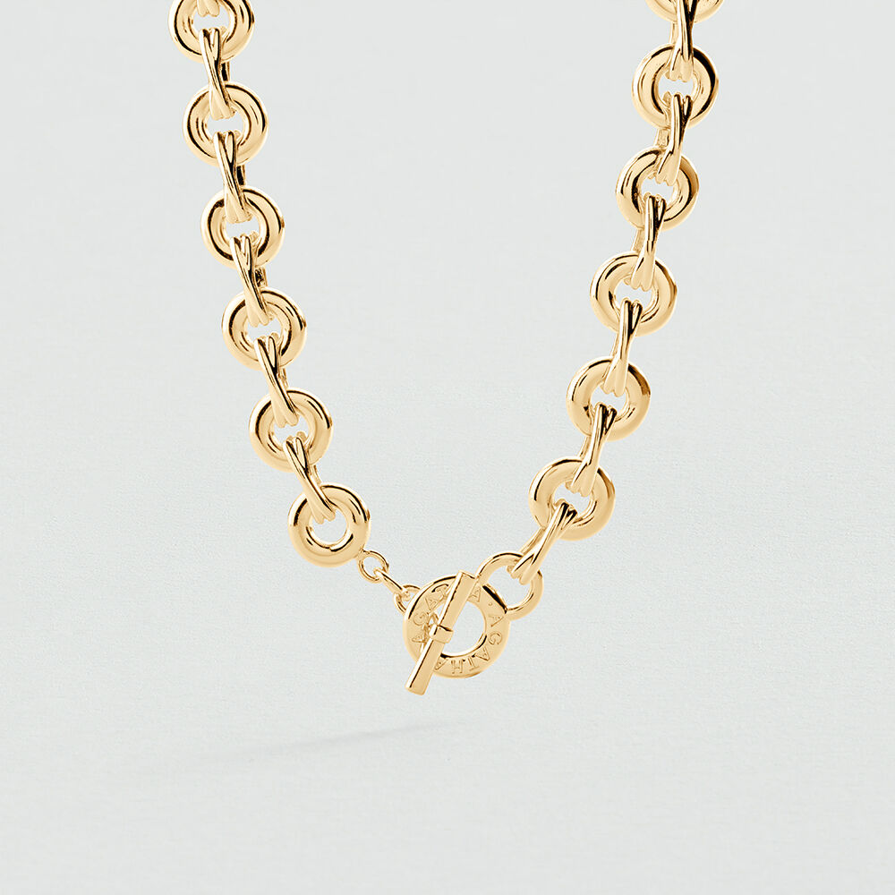 Short necklace RIVOLI - Golden - Choker necklace  | Agatha