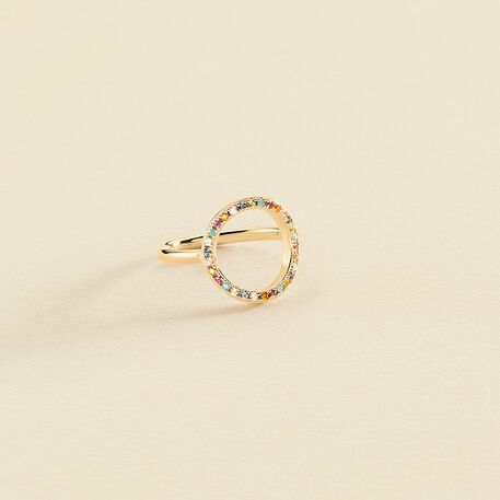 Thin ring RAINBOW - Multicolor / Gold - All jewellery  | Agatha
