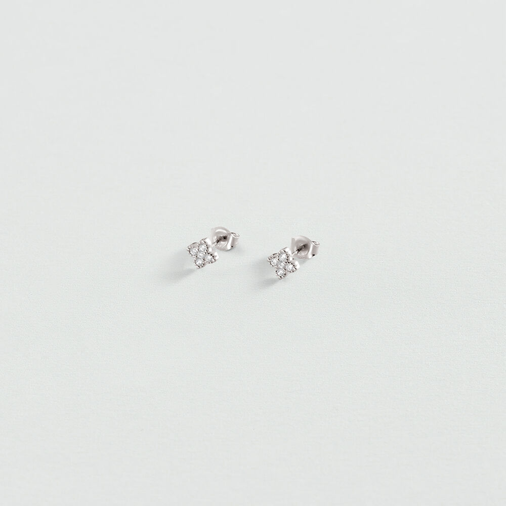 Stud earrings BELOVED - Crystal / Silver - Earrings  | Agatha