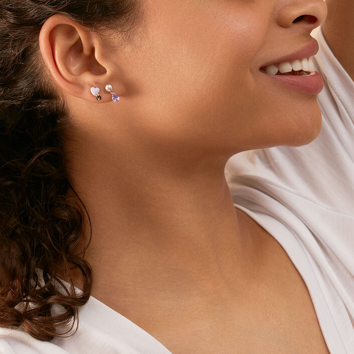 Piercing stud MIX& MATCH - Purple - All jewellery  | Agatha