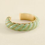 Bangle TORSADES - Green / Golden - All jewellery  | Agatha