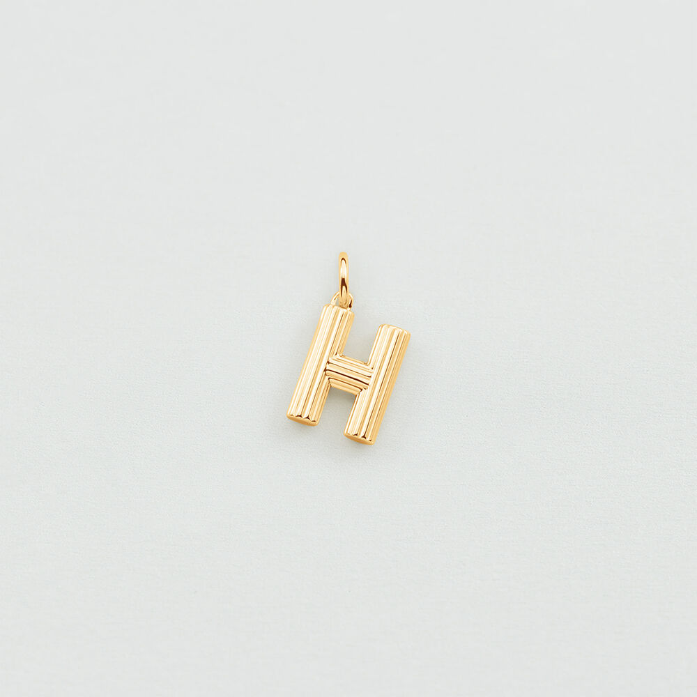 Pendant LETTER H - Golden - Jewellery  | Agatha