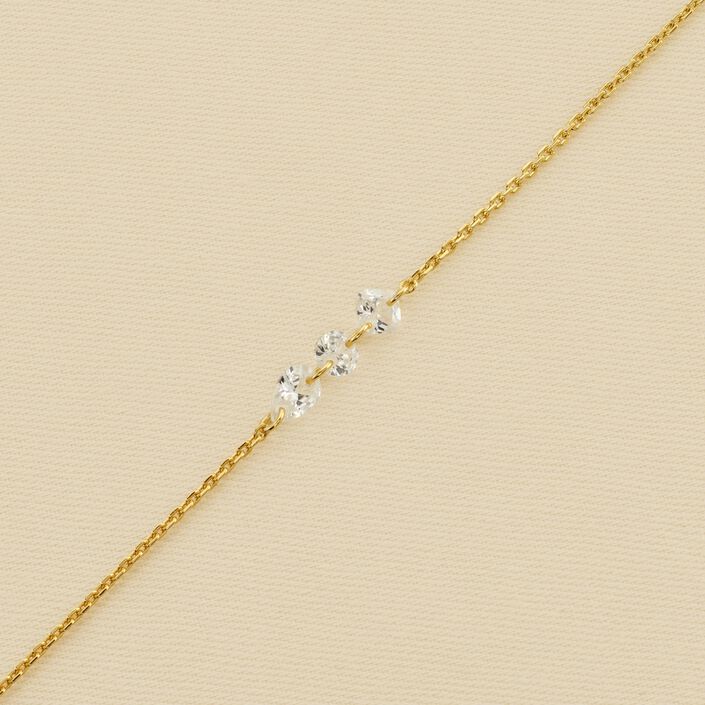 Link bracelet PETILLE - Crystal / Golden - All bracelets  | Agatha