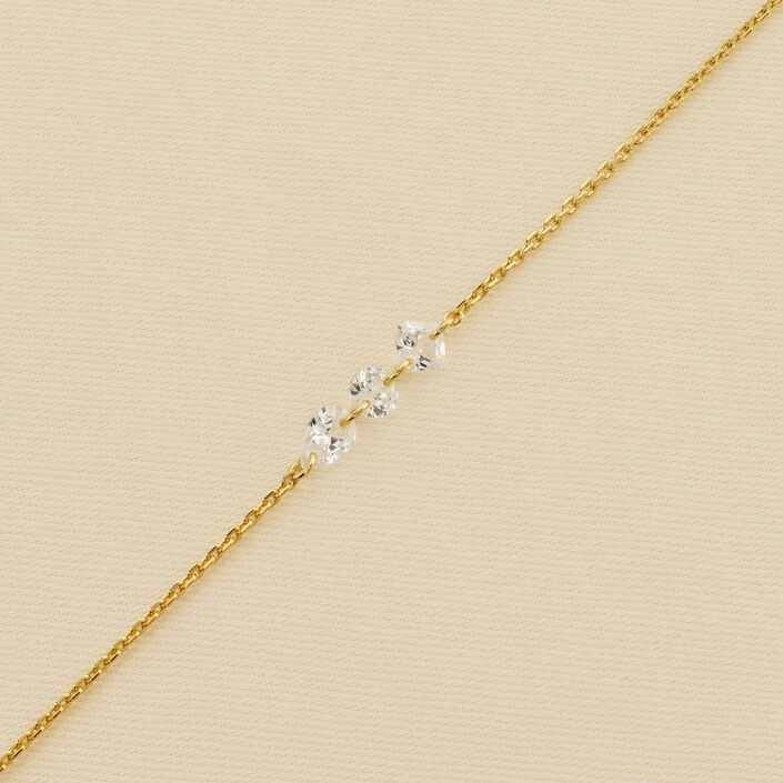 Link bracelet PETILLE - Crystal / Golden - All bracelets  | Agatha