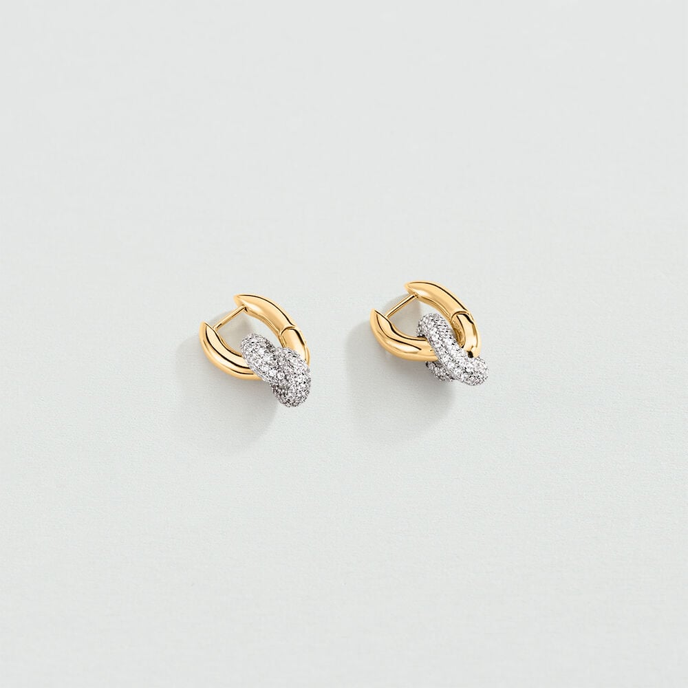 Hoops LOULOU - Crystal / Golden - Earrings  | Agatha