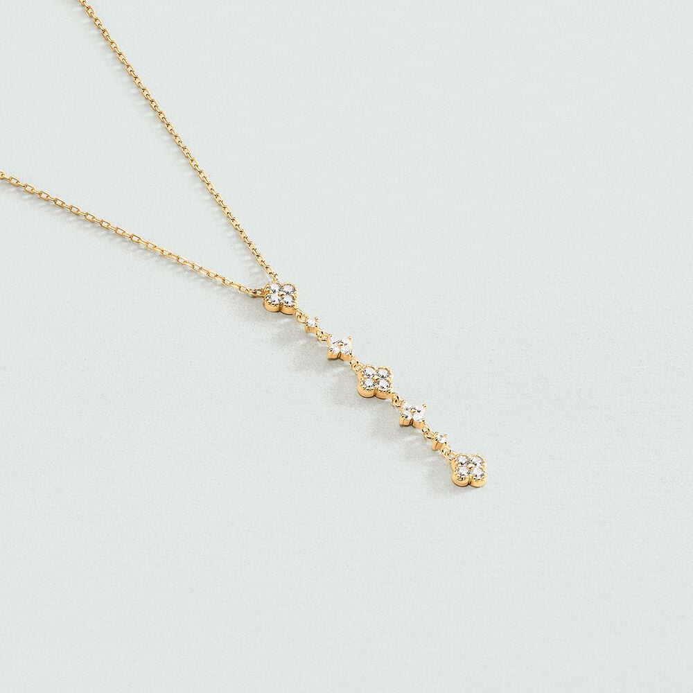 Choker necklace BELOVED - Crystal / Golden - Genuine silver  | Agatha