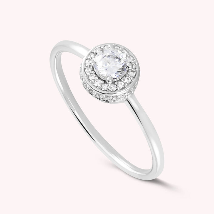 Thin ring IMPERIAL - Crystal / Silver - All jewellery  | Agatha
