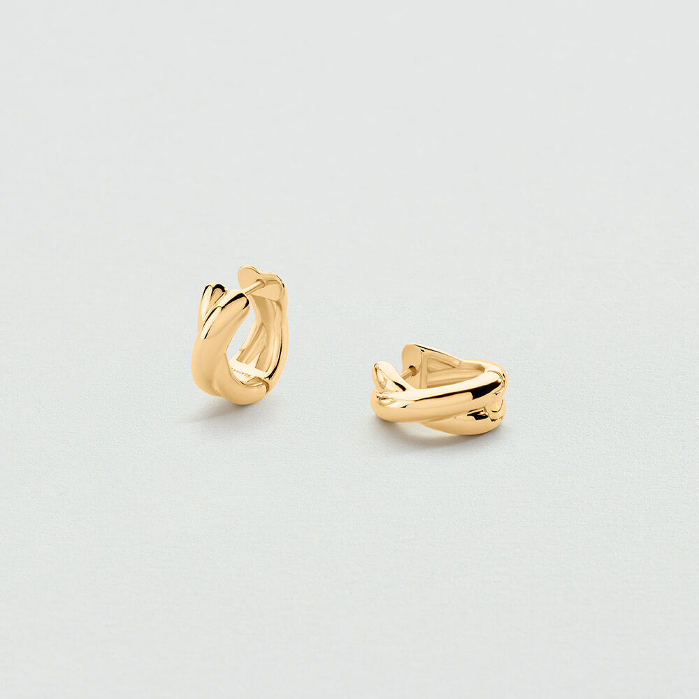 Hoops XOXO - Golden - Earrings  | Agatha