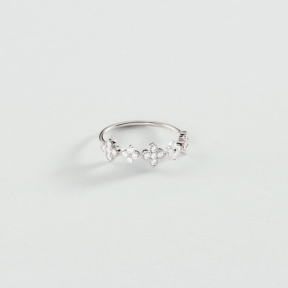 Thin ring RIN12BELOVED - Crystal / Silver - Rings  | Agatha