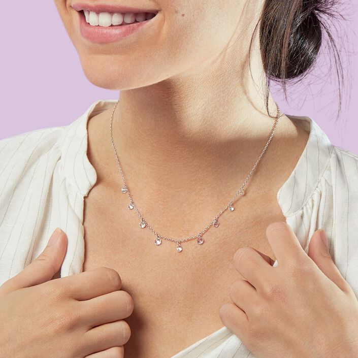 Choker necklace PETILLE - Crystal / Silver - All jewellery  | Agatha